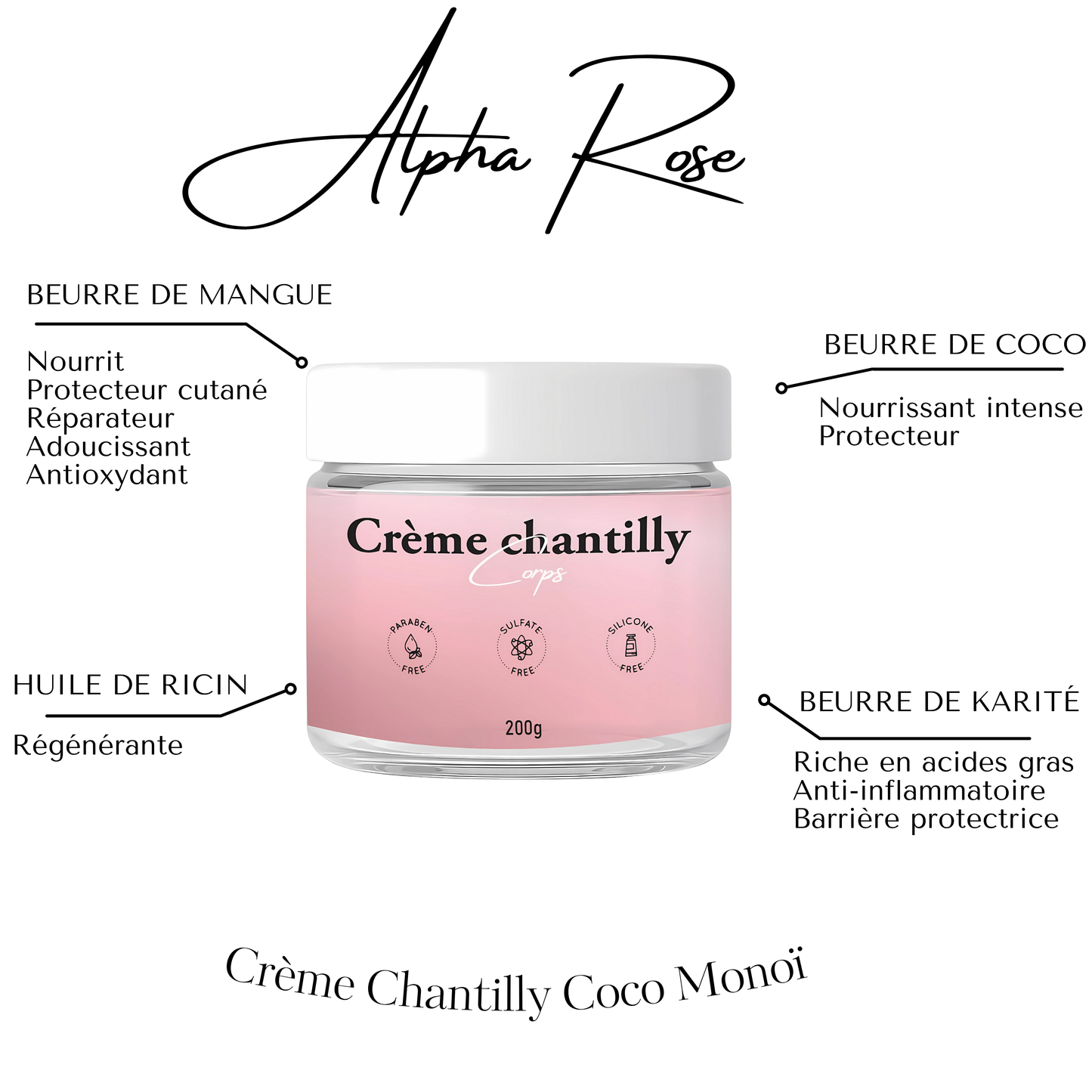 Crème chantilly Corps coco monoï