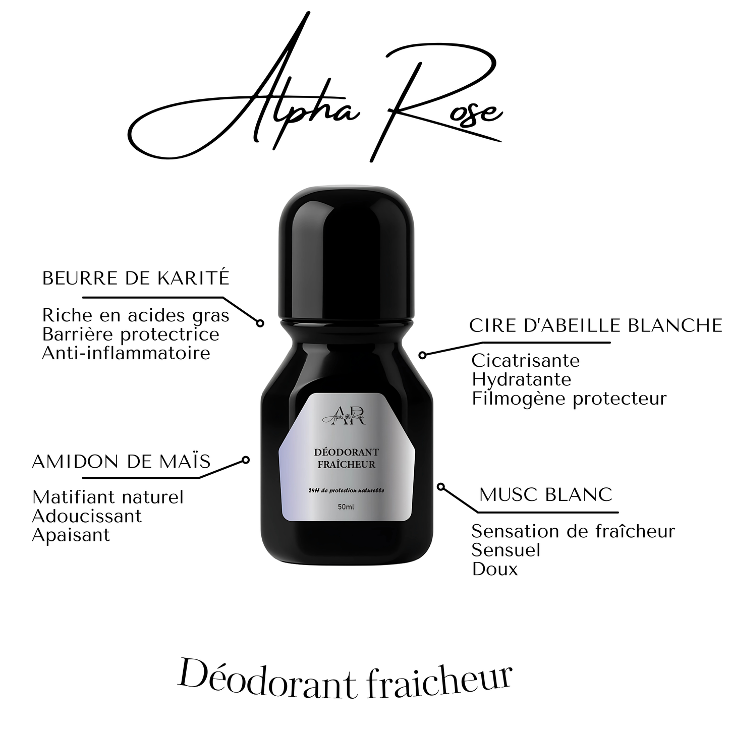Déodorant roll-on musc blanc