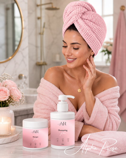 Coffret Keratine Shampoing & Masque + Serviette Rosy Wrap OFFERTE
