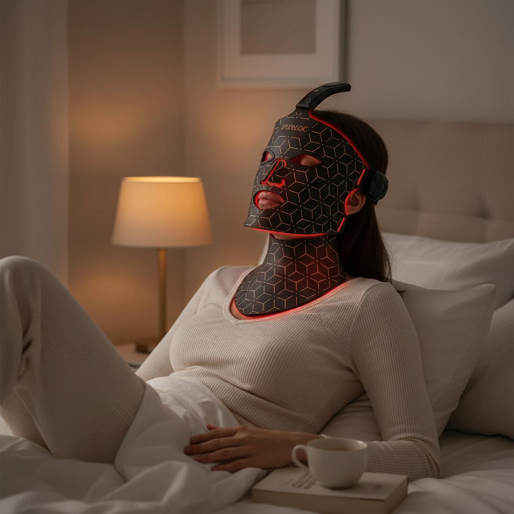 Masque LED Silicone Anti-Âge sans fil & transportable 